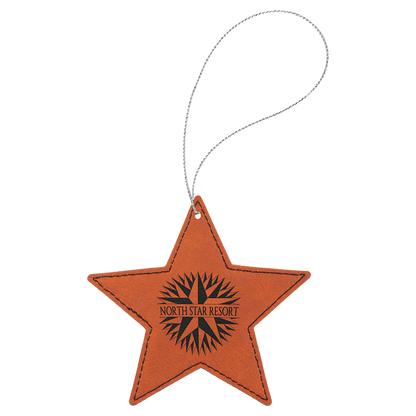 4X4 RAWHIDE STAR ORNAMENT