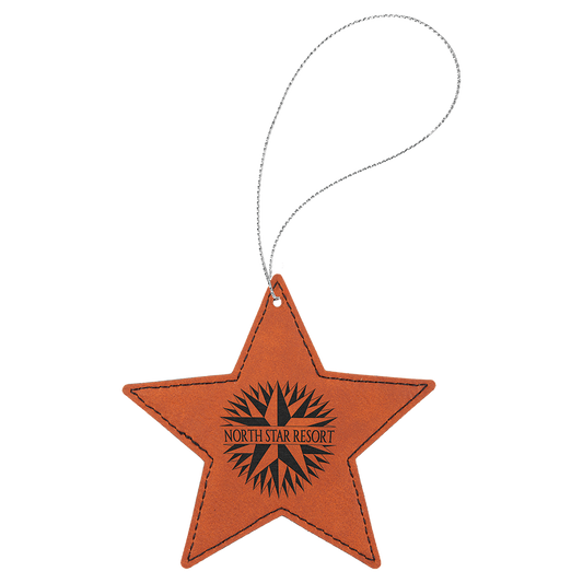 4X4 RAWHIDE STAR ORNAMENT