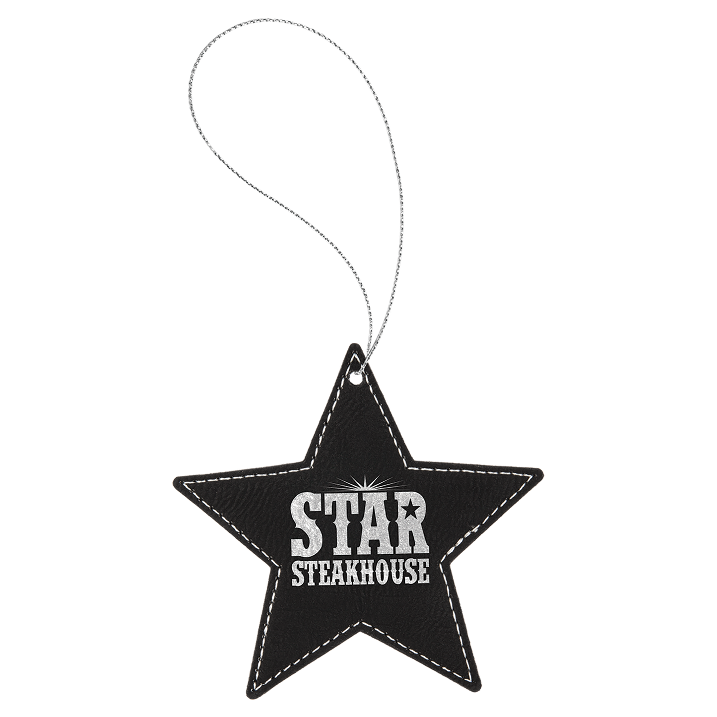 4X4 BLK/SLV STAR ORNAMENT