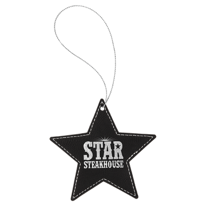 4X4 BLK/SLV STAR ORNAMENT