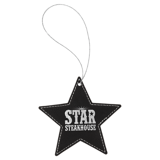 4X4 BLK/SLV STAR ORNAMENT