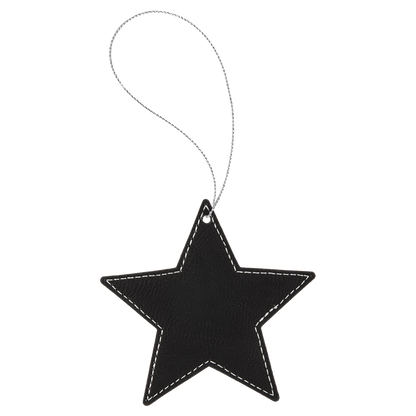 4X4 BLK/SLV STAR ORNAMENT
