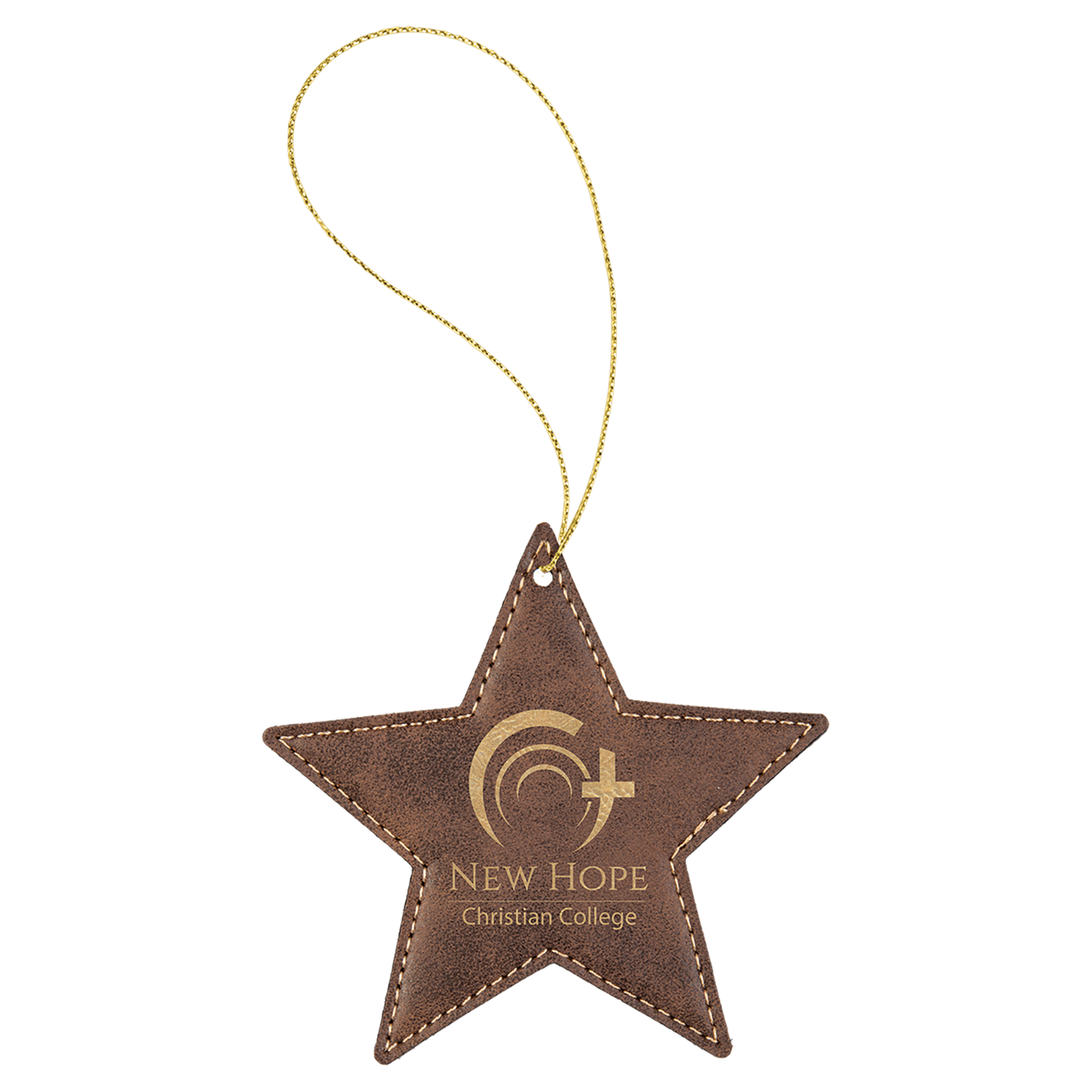 4X4 RSTC/GLD STAR ORNAMNT