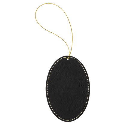3X4.5"BLK/GLD OVL ORNAMNT