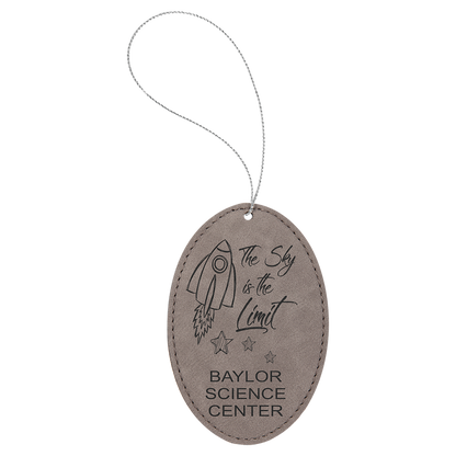 3X4.5" GRAY OVAL ORNAMENT