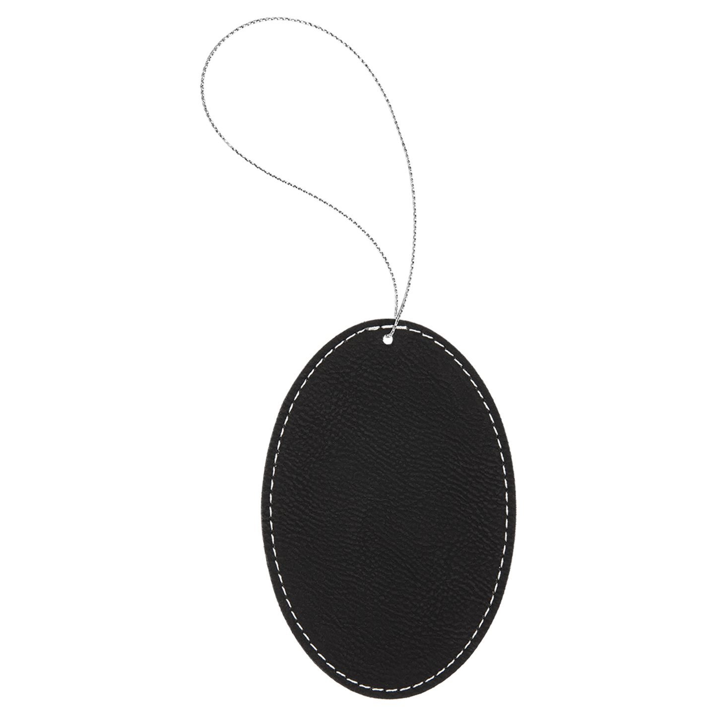 3X4.5"BLK/SLV OVL ORNAMNT