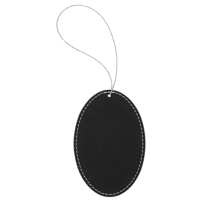 3X4.5"BLK/SLV OVL ORNAMNT