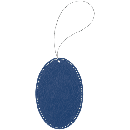 3X4.5" BLU/SLV OVL ORNMNT