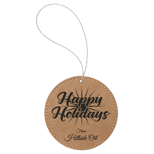 3.75"LT BRWN RND ORNAMENT