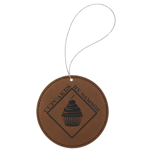 3.75"DK BRWN RND ORNAMENT