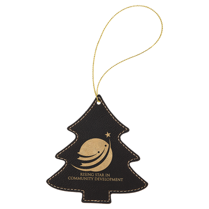 4X4.25BLK/GLD TREE ORNMNT