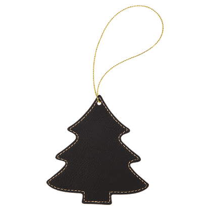 4X4.25BLK/GLD TREE ORNMNT