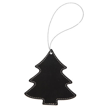 4X4.25BLK/SLV TREE ORNMNT