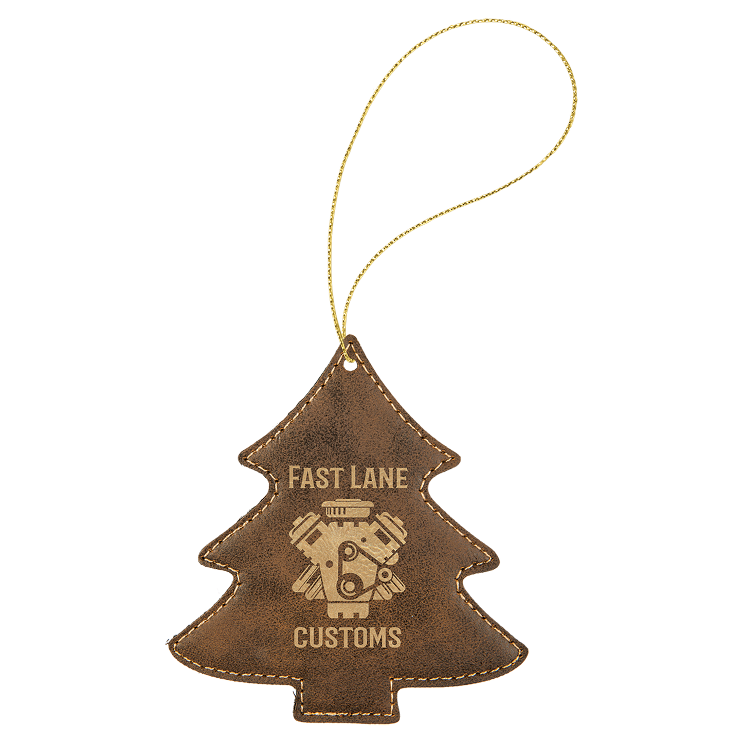 4X4.25RSTC/GLD TREE ORNMT