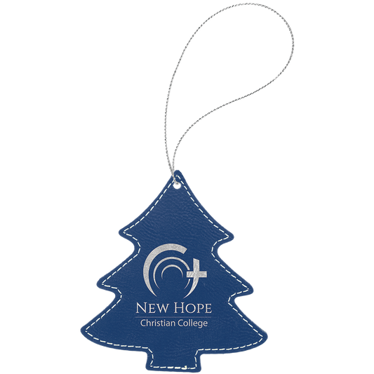 4X4.25"BLU/SLV TREE ORNMT