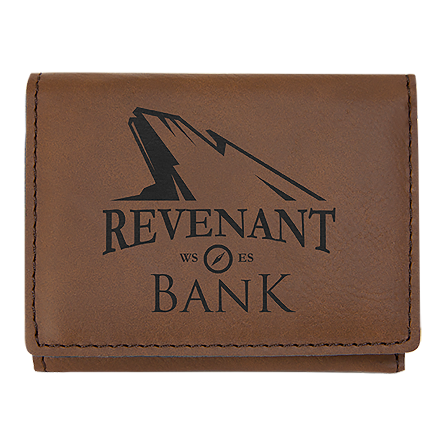 3X4 DK BRWN TRIFLD WALLET
