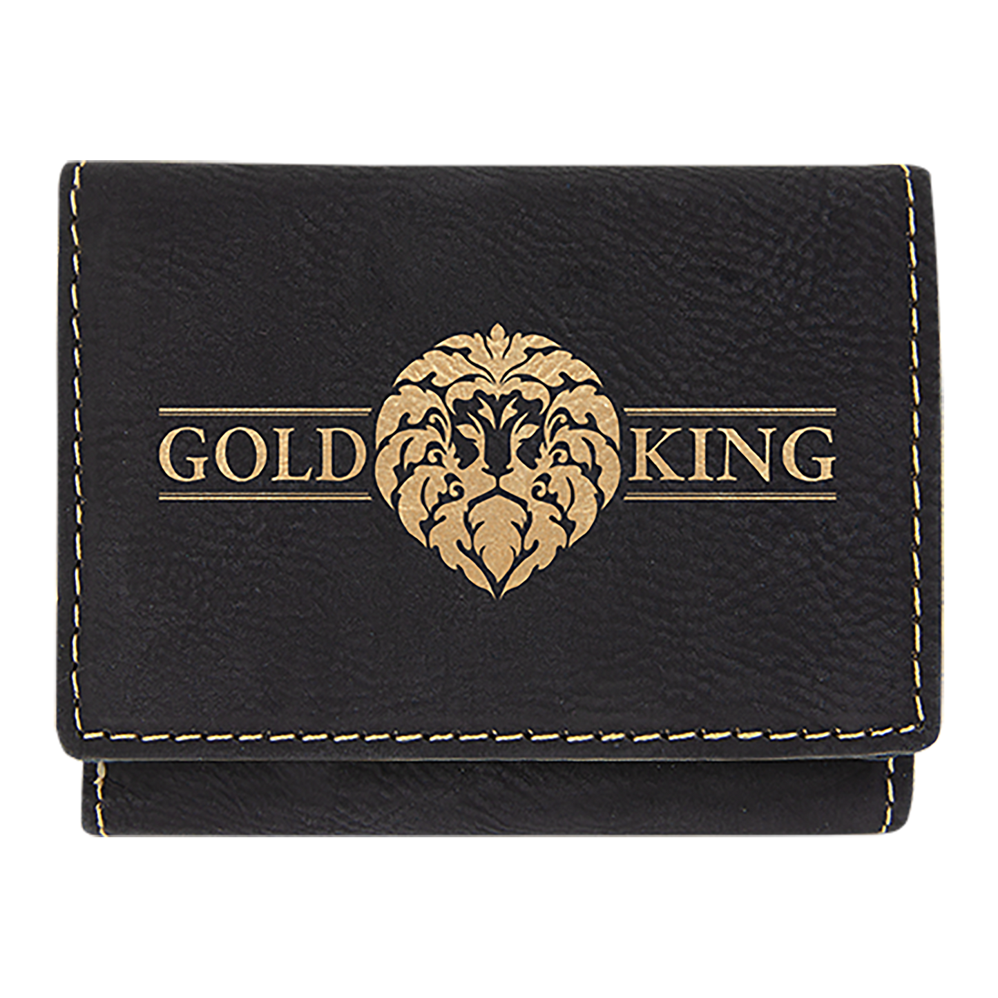 3X4 BLK/GLD TRIFLD WALLET