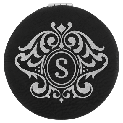 2.5"BLK/SLV COMPCT MIRROR