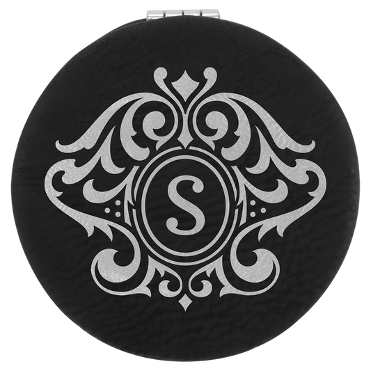 2.5"BLK/SLV COMPCT MIRROR