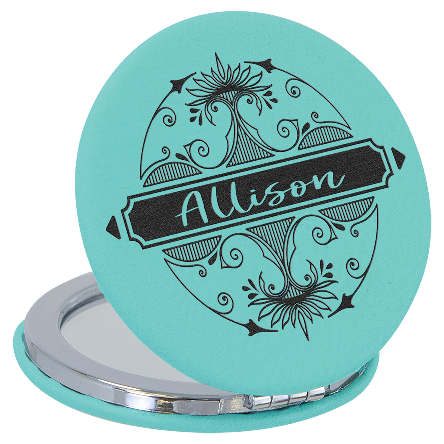 2.5" TEAL COMPACT MIRROR