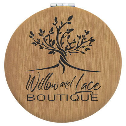 2.5"BAMBOO COMPACT MIRROR
