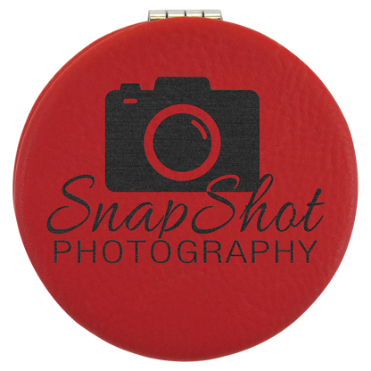 2.5"RED/BLK COMPCT MIRROR