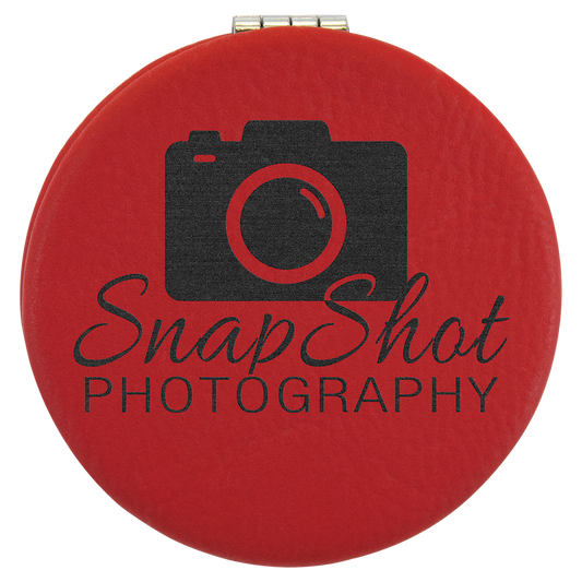 2.5"RED/BLK COMPCT MIRROR