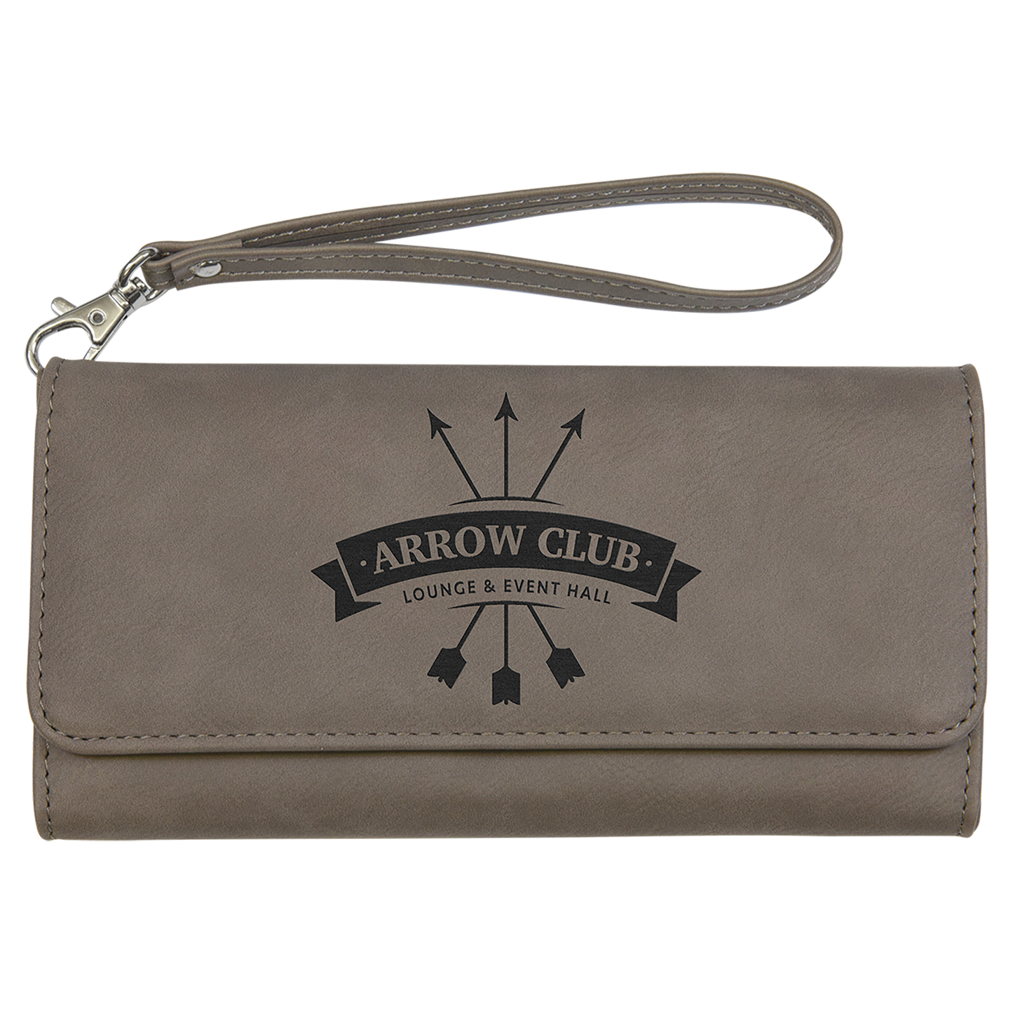 7.5X4 GRAY WALLET W/STRAP
