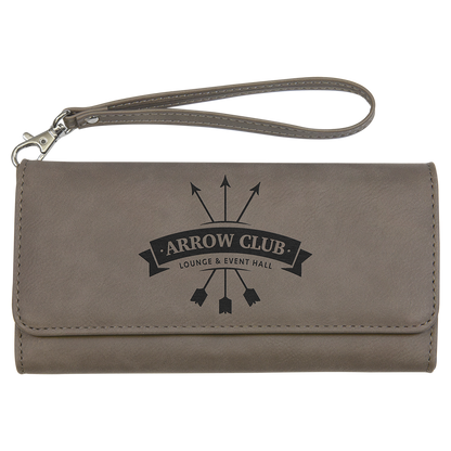 7.5X4 GRAY WALLET W/STRAP
