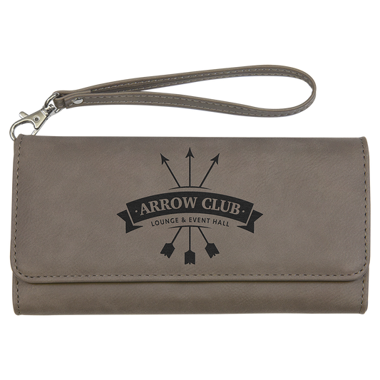 7.5X4 GRAY WALLET W/STRAP