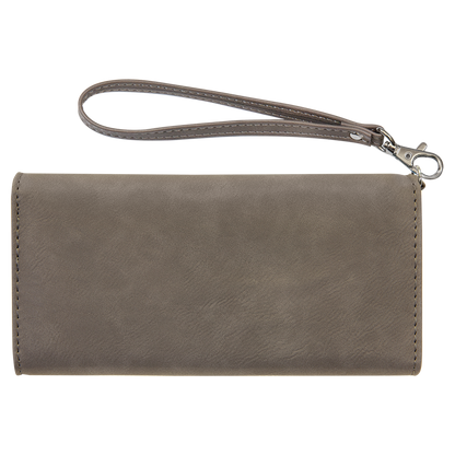 7.5X4 GRAY WALLET W/STRAP