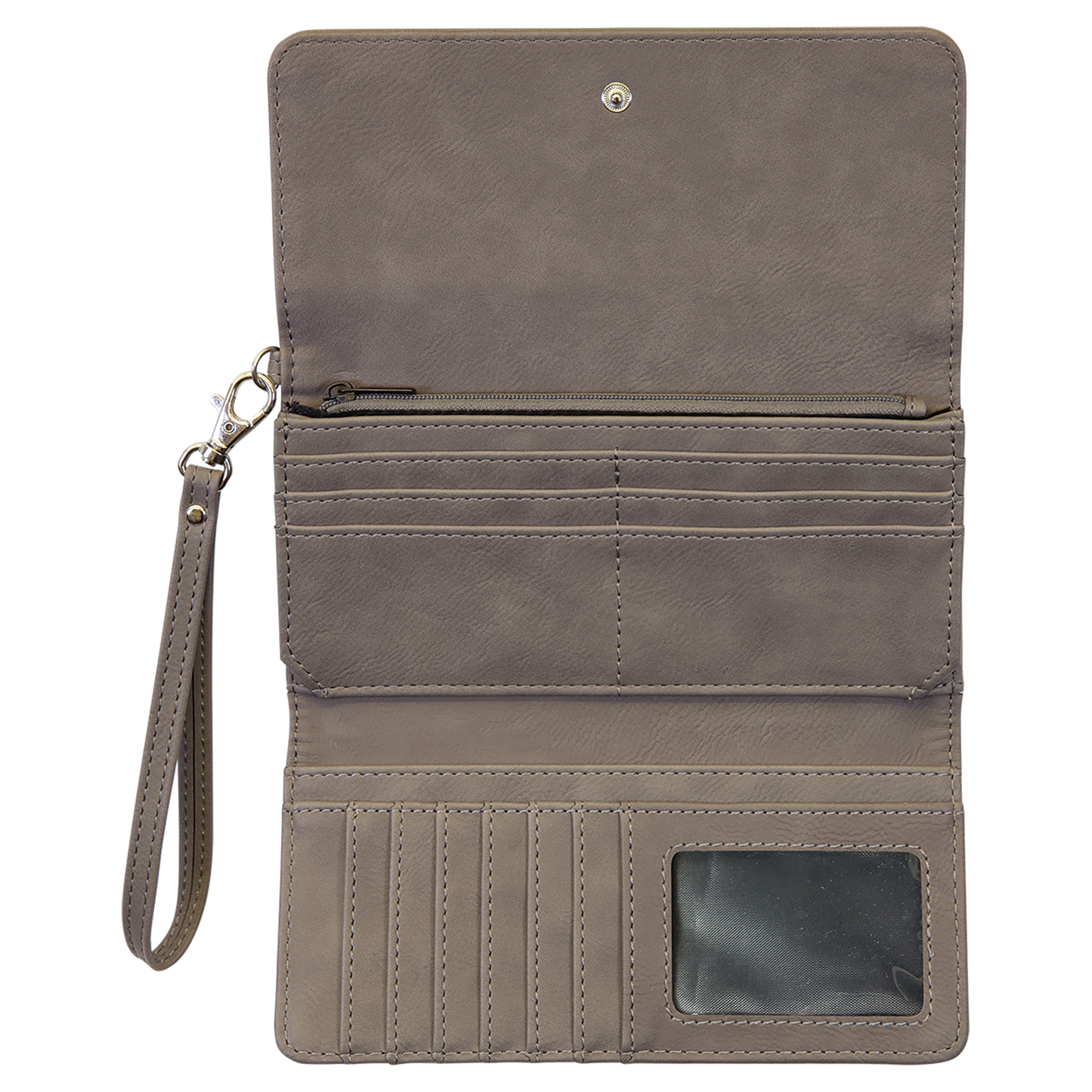 7.5X4 GRAY WALLET W/STRAP