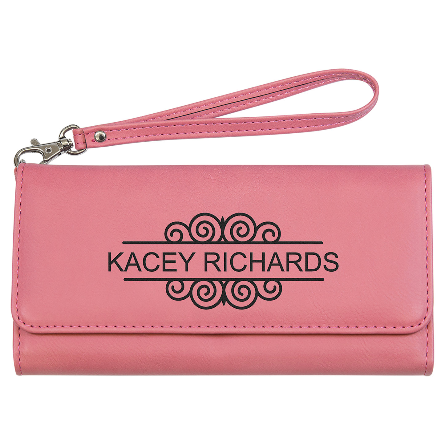 7.5X4 PINK WALLET W/STRAP