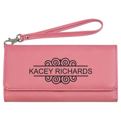 7.5X4 PINK WALLET W/STRAP