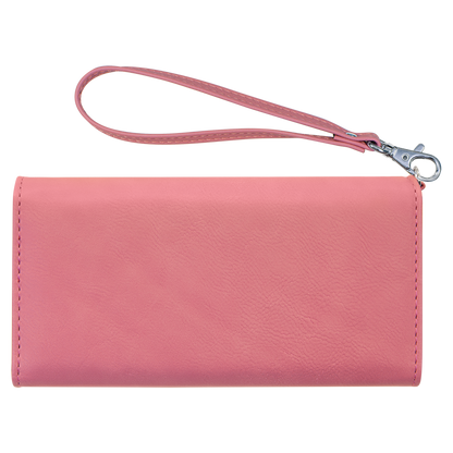 7.5X4 PINK WALLET W/STRAP