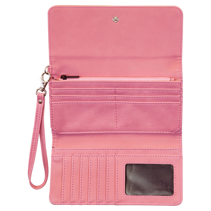 7.5X4 PINK WALLET W/STRAP