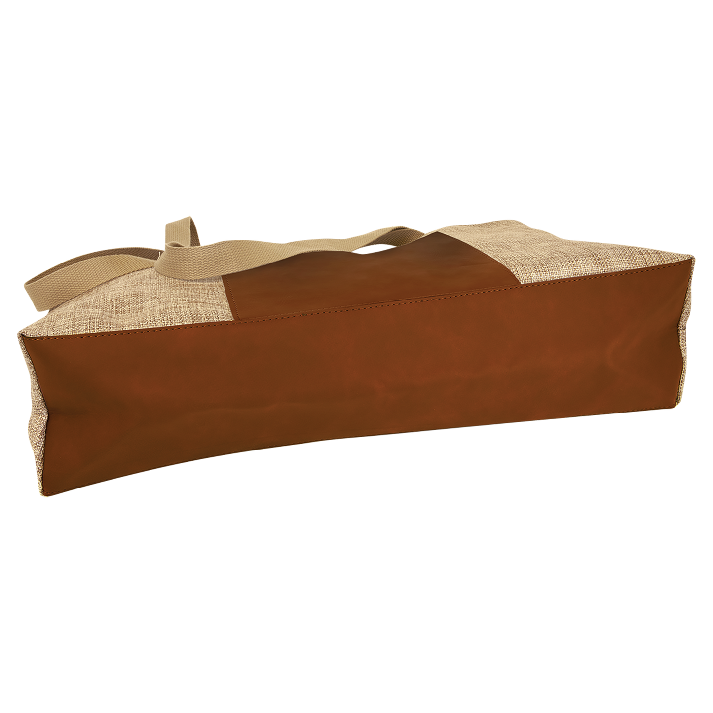 19X12 BURLAP/RAWHIDE BAG