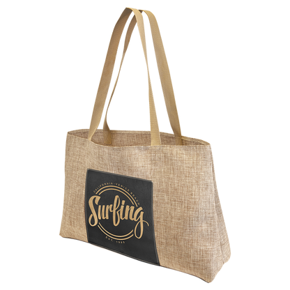 19X12 BURLAP W/BLK/GLD BG