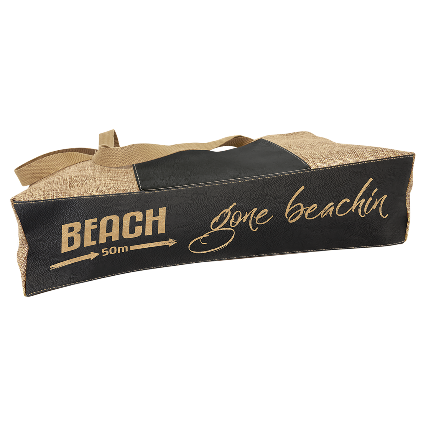 19X12 BURLAP W/BLK/GLD BG