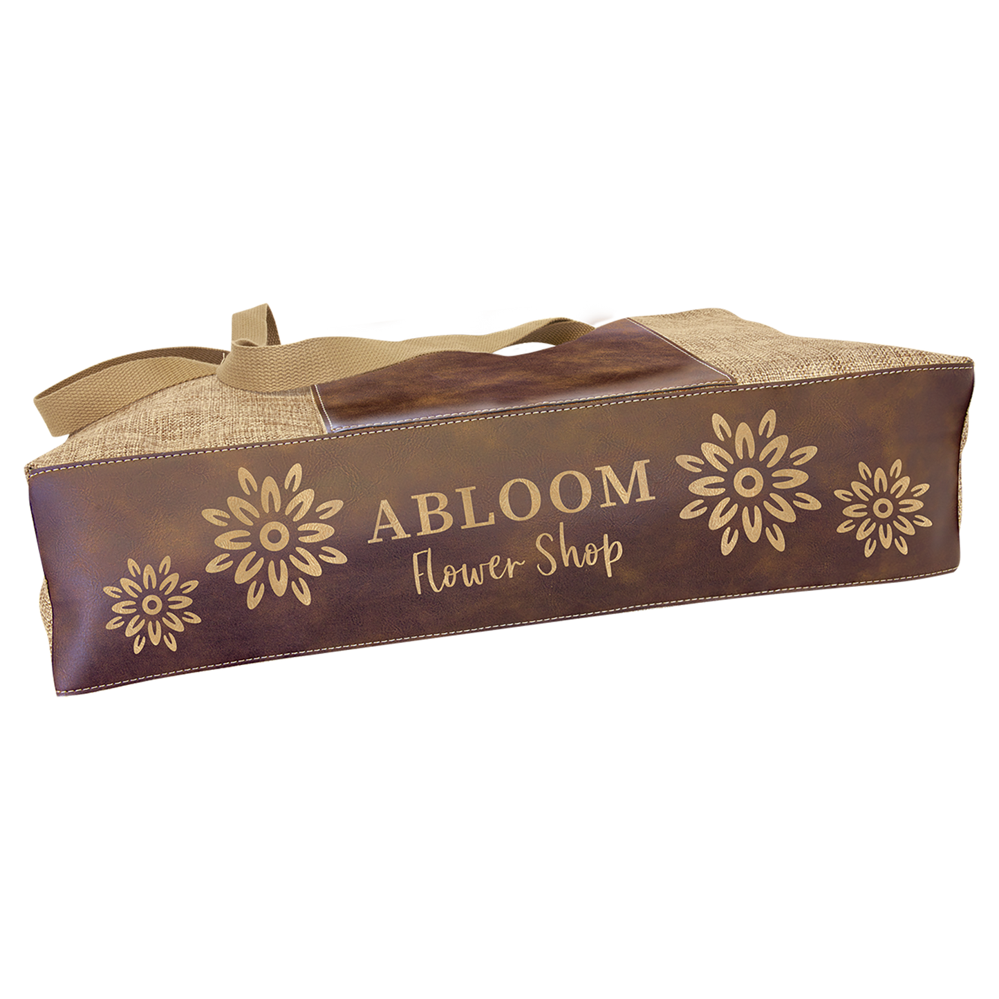 19X12BURLAP W/RSTC/GLD BG