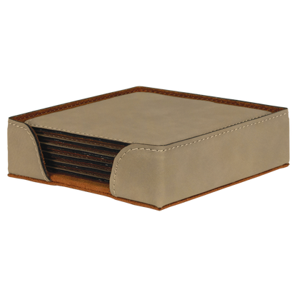 4X4 SQR LT BRWN CSTR SET