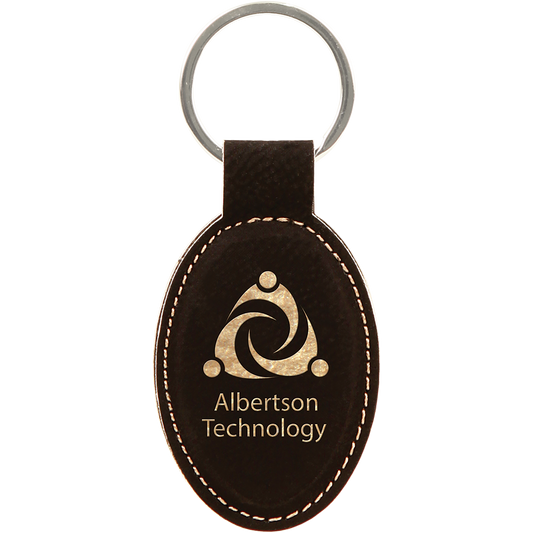 3X1.75 OVAL BLK/GLD KYCHN