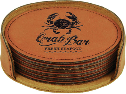 4" RND RAWHIDE COASTER ST