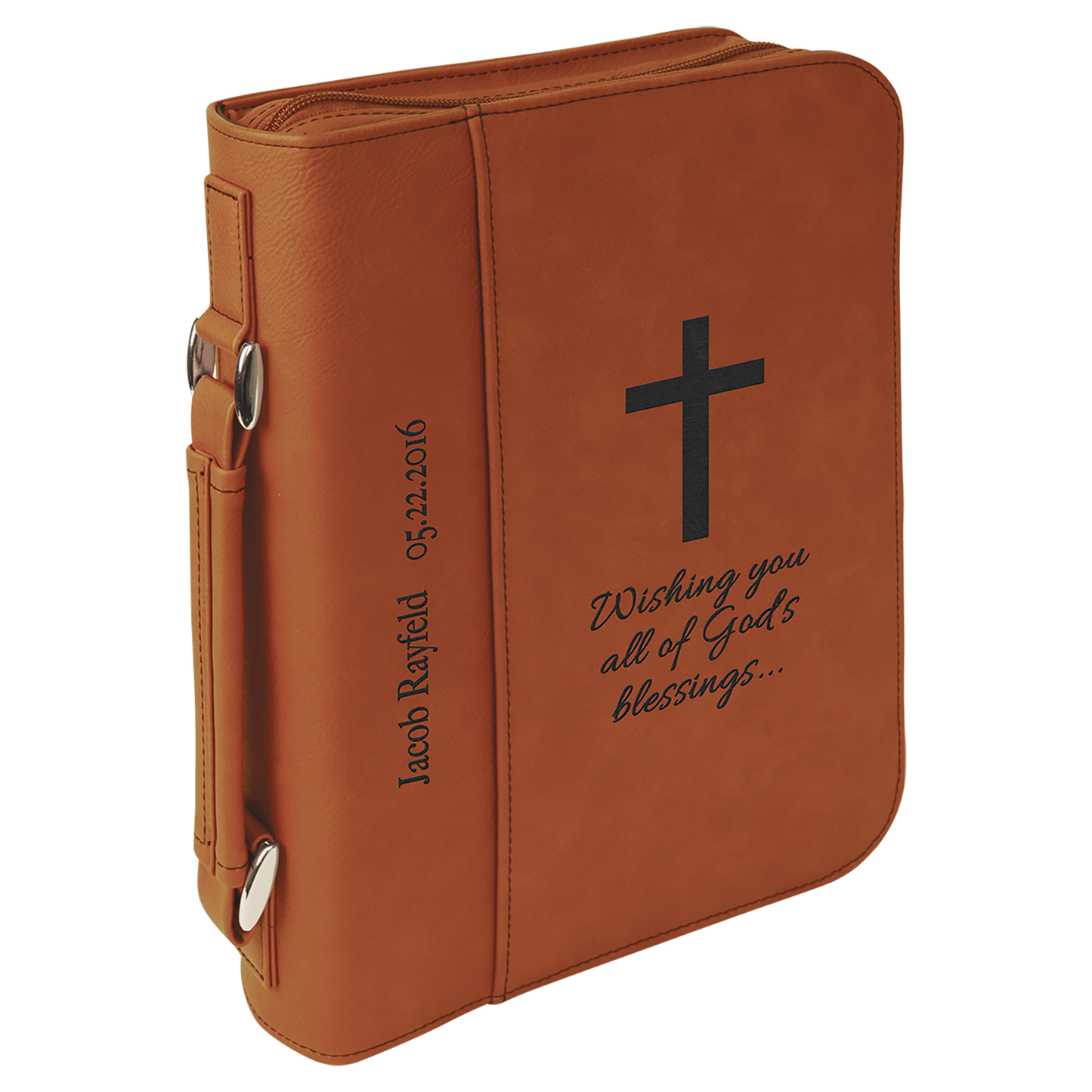 Book/Bible Cover with Handle & Zipper