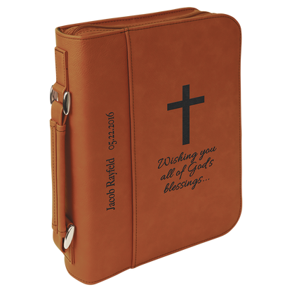 Book/Bible Cover with Handle & Zipper