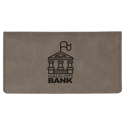 6.75X3.5 GRAY CHECKBK CVR