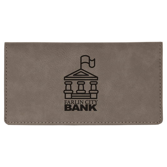 6.75X3.5 GRAY CHECKBK CVR