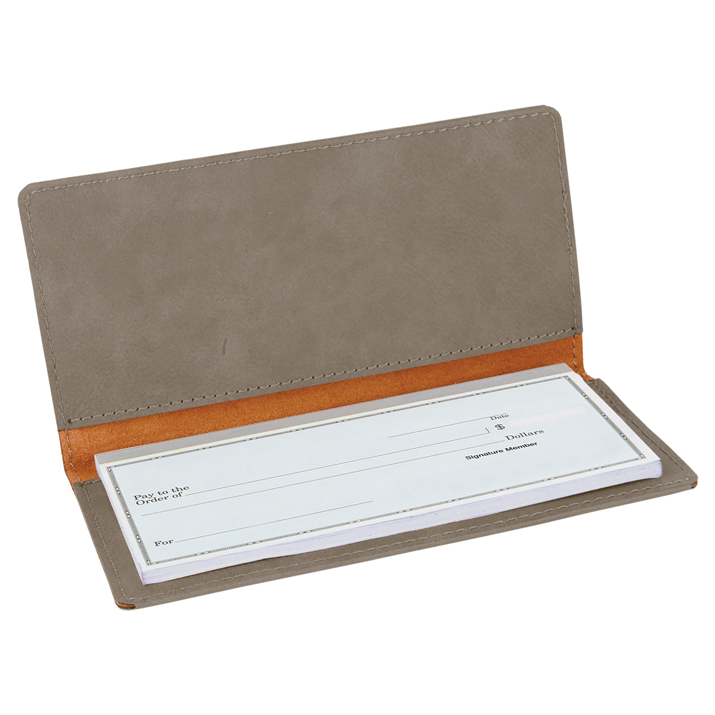 6.75X3.5 GRAY CHECKBK CVR