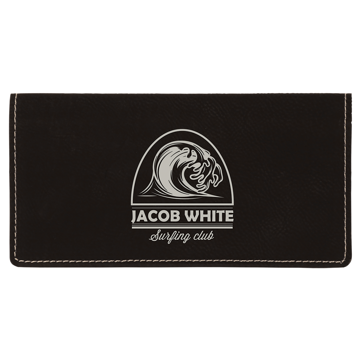 Checkbook Cover Black/Silver