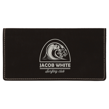 Checkbook Cover Black/Silver